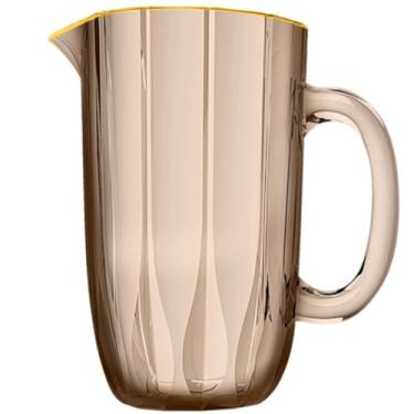 Imagem de Jarra Refinatto em cristal ecológico com borda dourada 1,3L A20,2cm caramelo