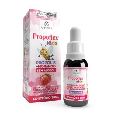 Imagem de APISVIDA Extrato Aquoso de Própolis e Mel Sabor Morango Propoflex Kids | 30mL | Sem Álcool e Sabor Suave para Consumo Diário