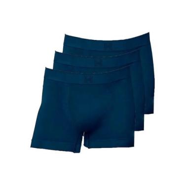 Imagem de Kit com 3 Cuecas Boxer Hope Smc61020, Azul, G