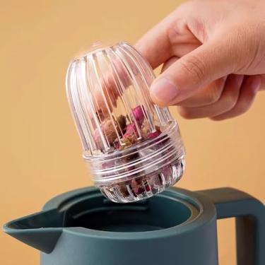 Imagem de 1 filtro de chá de plástico separador de água para chá universal, vazamento, chá, ovo, chá, celeiro, flor, bola de chá