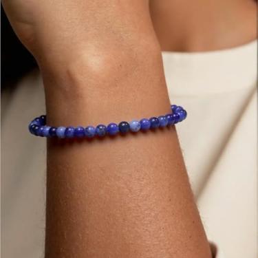 Imagem de Pulseira feminina feita à mão de quartzo rosa - joia de pedra preciosa natural para amor, coragem e paz interior, One Size, Pedra preciosa, Sem Pedra Preciosa