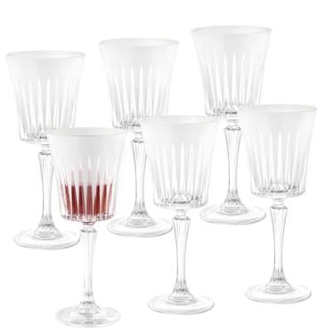 Imagem de Barski Taças de vinho, conjunto de 6, opala branca - Taças de vinho para vinho tinto ou branco - Taças de água de vidro coloridas elegantes, taças coloridas, taças de vinho coloridas, 293 g - Feito na