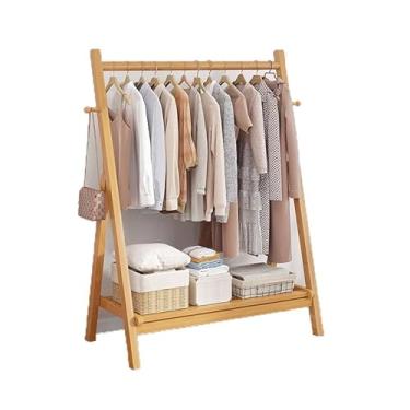 Imagem de hezhuhe2258 Ganchos de prateleira de casaco, guarda-roupa, cabideiro, pendurar no chão, bolsa de armazenamento móvel para decoração de casa (laranja)