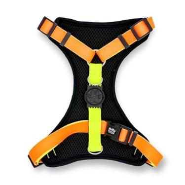 Imagem de Peitoral Fresh + Guia para Cães, Ajustável - Neon (Laranja, P)