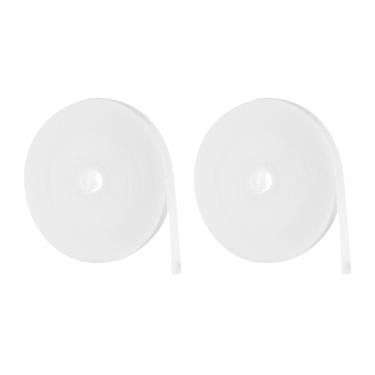 Imagem de 2 peças fita para plantas de jardim 10 m 25/162.6 cm alça reutilizável para plantas de jardim laços de nylon para plantas jardinagem home office, branco