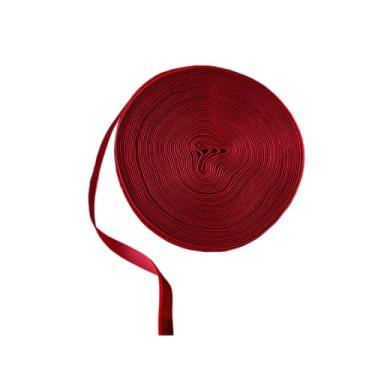 Imagem de Fenteer Fita de veludo natalina para decoração de Natal, faça você mesmo, fitas decorativas multiuso, fita para embrulho de presentes, laços para guirlandas, Vermelho