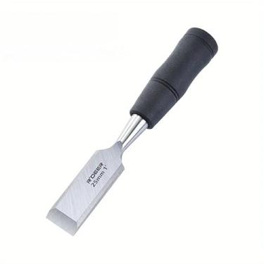 Imagem de 1 cinzel de madeira 19 cm aço carbono Mn65# cinzel com extremidade de martelo e alça antiderrapante ferramentas de carpintaria para marcenaria (25 mm)