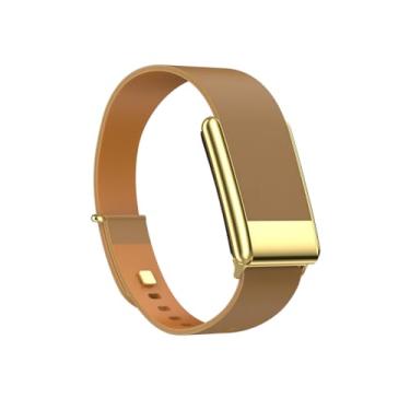 Imagem de Vanet Pulseira de couro legítimo de grão superior compatível com Whoop 5.0 One, MG Life and Peak, pulseira vintage de couro genuíno de grão superior compatível com Whoop 5.0 [Não é compatível com a