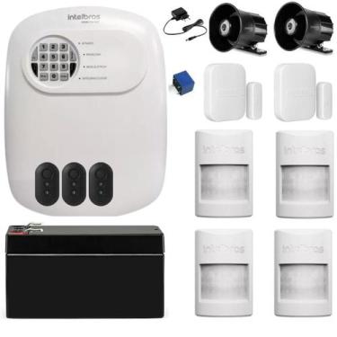 Imagem de Kit Alarme Intelbras 6 Sensores Presença Com Fio E 2 Sirenes