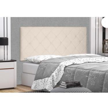 Imagem de Cabeceira Painel Tânia Para Cama Box Casal 140 cm Suede Bege S04 - D'R