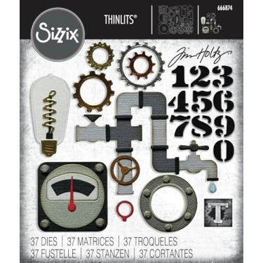 Imagem de Sizzix Thinlits conjunto de moldes Vault Pacote industrial com bolso de armazenamento seguro MCB - Pacote com 2 itens