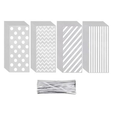 Imagem de Baoblaze 100 Sacos de Celofane para Doces, Lembrancinhas, Biscoitos e Salgadinhos - Sacos Planos para Embalagem de Doces, Chocolates, Sobremesas, Padaria,