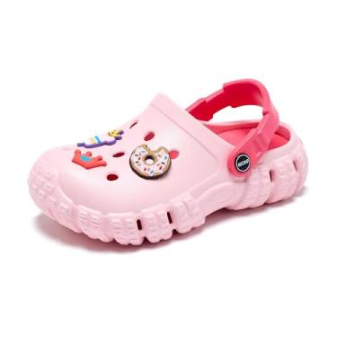 Imagem de EQW Tamancos infantis para meninos e meninas | Leve, antiderrapante, acolchoado de densidade dupla, suporte de arco | Berloques removíveis para praia, piscina e jardim | Crianças pequenas a crianças