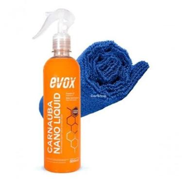 Imagem de Cera De Carnauba Automotiva Nano Liquid 500ml Evox + Pano