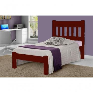 Imagem de Cama de Solteiro Imperial de Madeira Maciça Tauari Mogno