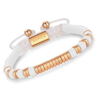 Imagem de WP WEPICK Pulseiras masculinas banhadas a ouro 18 quilates com contas de silicone olho de tigre fofas amizade boho, praia, surfista, Natal, aniversário, joias, presentes modernos, For Wrist 6.5-8 Inch