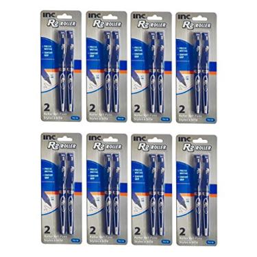 Imagem de Caneta esferográfica R-2, tinta azul 0,7 mm (total de 16 canetas) - pacote com 8