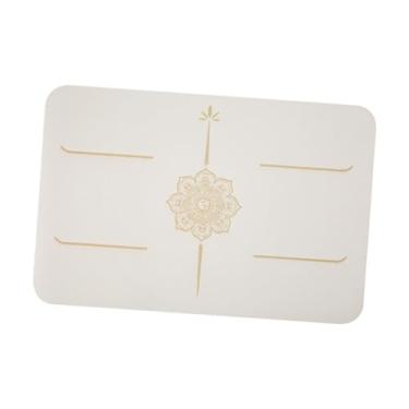 Imagem de simhoa Tapete de ioga pequeno, antiderrapante, para meditação, academia, com apoio para os joelhos, ideal para exercícios de flexão de joelhos, viagens e, Bege