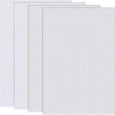 Imagem de Pndeyo 4 folhas de malha para olhos, 2 tamanhos de tela em branco para impressão à prova d'água, folha de lona em PVC para cosplay peludo, adereços de artesanato, fabricação de bonecas, branco