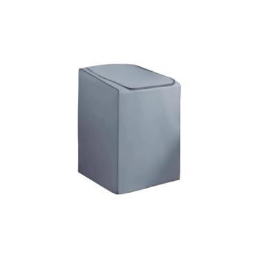 Imagem de Capa para Máquina de Lavar, PVC Reforçado com TNT, Cinza, 64x89x98cm, Abertura Superior, Compatível com Consul, Brastemp, Colormaq, Dako