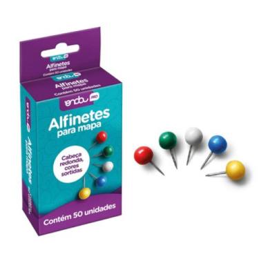 Imagem de Alfinete para mapa tipo redondo - kit 03 caixas - ONDA