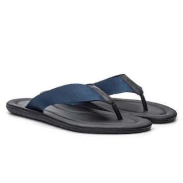 Imagem de Chinelo Masculino de Couro Tira Larga Conforto Casual-Masculino