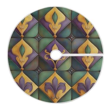 Imagem de Blueangle Saia de árvore de carnaval de 90 cm saia de poliéster macio para decoração de carnaval (87)