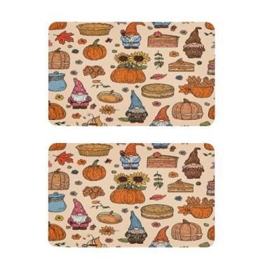 Imagem de Blueangle Conjunto de 2 ímãs de geladeira de gnomos fofos de outono - Ímãs decorativos engraçados de geladeira de cozinha - Seguro para lava-louças e decoração magnética durável (6)