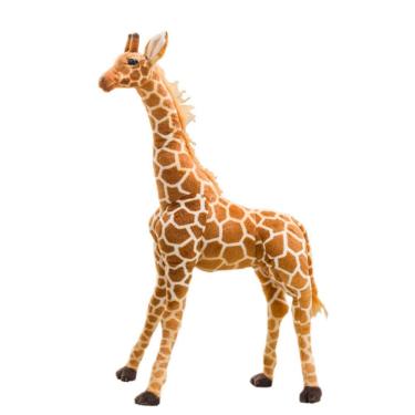 Imagem de Boneca de brinquedo de pelúcia Giraffe Khaki 50cm para crianças e colecionadores