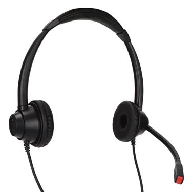 Imagem de SUNGOOYUE Fone de Ouvido Binaural Empresarial H390D, 3,5 Mm, ABS Preto, Microfone Com Cancelamento de Ruído, Braço Flexível, para Chamadas Em Conferência e Cursos On-line