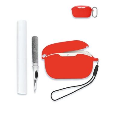 Imagem de Capa para JBL Wave Buds 2 | Fones de ouvido com cancelamento de ruído sem fio verdadeiro, protetor de silicone macio, portátil, resistente a arranhões, com 2 unidades de protetor de tela, kit de