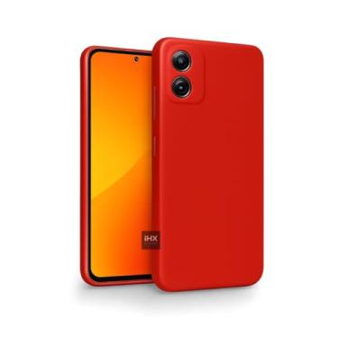 Imagem de Capa Capinha Case Compatível Motorola Moto G84 – Silicone Aveludado Premium, Anti Impacto, Reforçada e com Proteção de Câmera (VERMELHO)