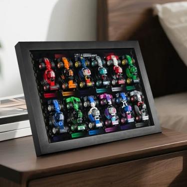 Imagem de Rorliny Wall Display Board & Desktop Showcase for Lego Collectible Race Cars - 66796, Christmas Gift for Motorsport Fans, Sleek Black Design(Board Only)