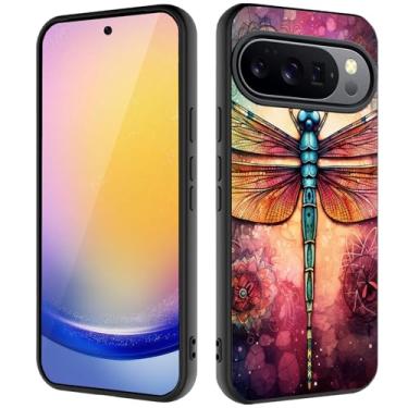 Imagem de Capa para Google Pixel 10 Pro XL, capa ultrafina de silicone líquido antiderrapante elegante, adequada para Pixel 10 Pro XL 6,8 polegadas, mandala libélula