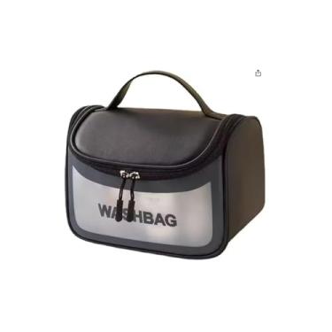 Imagem de Necessaire Organizadora com Alça, Poliéster, 22x13.5x15.5cm, Compacta e Leve, Zíper Duplo, Para Viagem e Uso Diário, Sortida