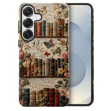 Imagem de heindiy Compatível com Samsung Galaxy S25 Plus, capa brilhante, proteção total, à prova de choque, anti-arranhões, capa de TPU, capas para homem mulher - estante antiga