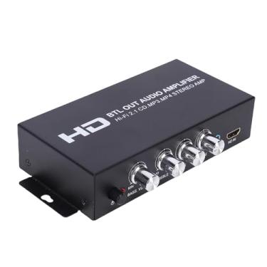 Imagem de Yunseity Amplificador de Potência Estéreo Com Bluetooth, Receptor de áudio de Canal Duplo M045, Alto-falante AMP Estéreo HiFi de 80 W Compatível Com Entradas HDMI AUX para Uso Em Home (plugue