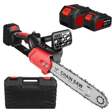 Imagem de Serra Eletrica Grande 12 Polegadas Recarregavel Motosserra Sem Fio Portatil Poda Jardim Galhos Madeira