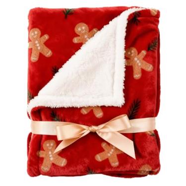 Imagem de Cobertor de lã de ovelha de Natal - Cobertor de lã de ovelha reversível - Manta dupla face super macia para cama, sofá, sofá - grosso, quente, aconchegante e de pelúcia - Roupa de cama de inverno de