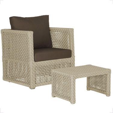 Imagem de Mesa E 1 Poltrona Madri Corda Náutica Estofado 9 Trama Rami