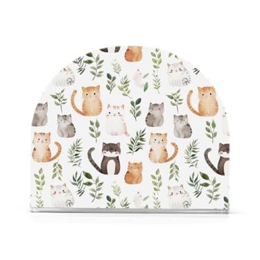 Imagem de Porta-guardanapos de acrílico para gatos, porta-guardanapos para mesa, dispensador de guardanapos de restaurante para guardanapos de papel de jantar