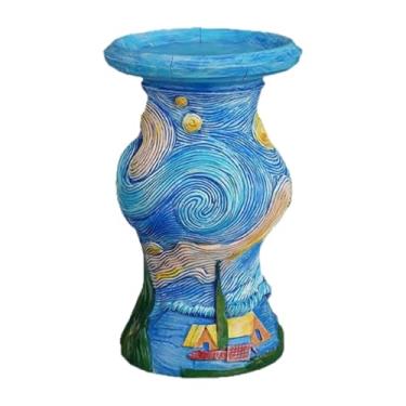 Imagem de Castiçais - Decoração de Mesa em Arte com Resina para Casa,Castical Alto - para Sala de Estar Sala de Jantar Patio Festas Casamento Natal Decoracao Rustica Interior e Exterior