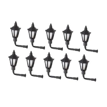 Imagem de Amagogo 10x Mini Lâmpadas de Parede em Miniatura para Decoração de Maquetes e Construção de Modelos - Luz Branca para Maquetes de Paisagens em Miniatura e, Escala 1:100