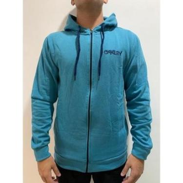 Imagem de Moletom Oakley Aberto B1b Embroider Hoodie Cinza Azul P-Masculino