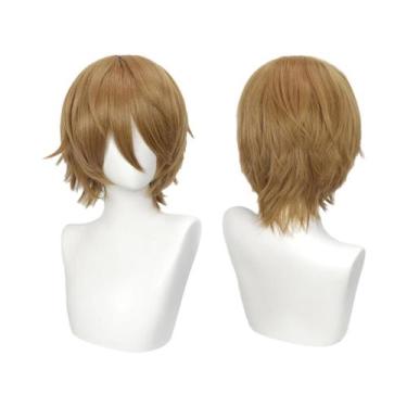 Imagem de Peruca Sintética Curta E Ondulada De 14 Polegadas Para Mulheres, Resis