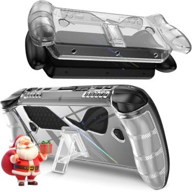 Imagem de Miimall Capa transparente para ASUS ROG Xbox Ally X com suporte, à prova de choque, antiarranhões, antiderrapante, capa protetora de silicone macio para ROG Xbox Ally X 2025, console de videogame