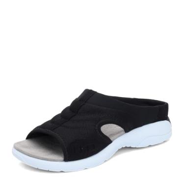 Imagem de Easy Spirit Sandálias Rasas Femininas, Preto 001, 9.5