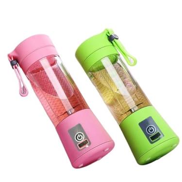 Imagem de Mini liquidificador portátil para milkshake + cabo USB (Rosa)