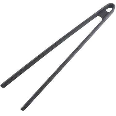 Imagem de ZQIY Pinça antiaderente de silicone de 29 cm, resistente ao calor, tamanho grande, cinza com alça interna para fornos de torradeira, utensílios de cozinha, waffle, torrada, pega, pão, bife, bacon