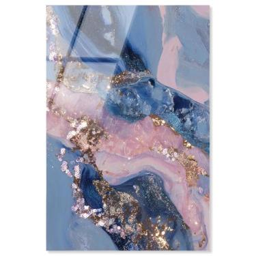 Imagem de Rose Gold Nebula II Impressão acrílica rosa decoração de parede por Art Remedy, pronto para pendurar, 40,6 x 61,8 cm